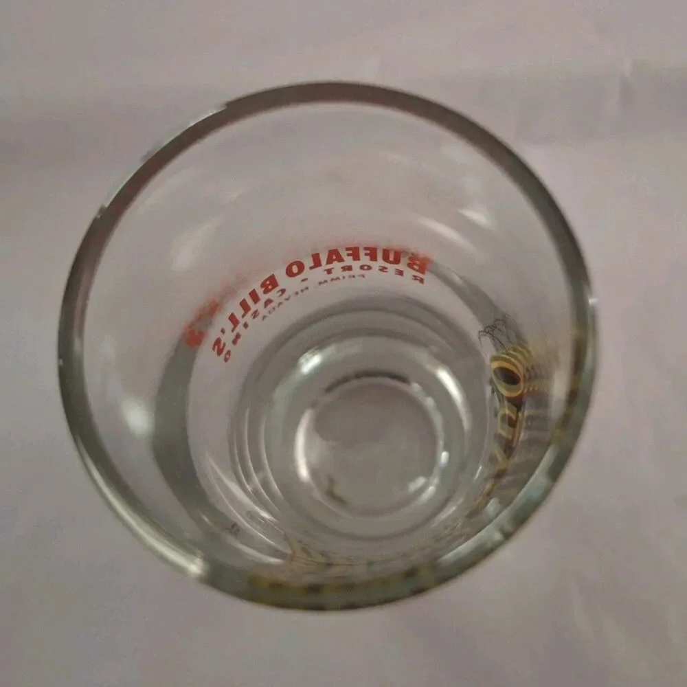 Rare Vtg Desperado Rollercoaster, Souvenir Shot Glass, Buffalo Bill's Primm NV